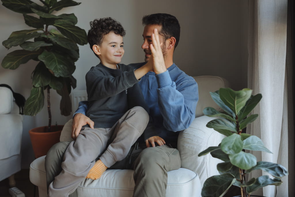 Parent and child at Parkinson Medical Hub